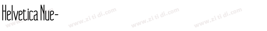 Helvetica Nue字体转换